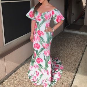 Off shoulder long dress
